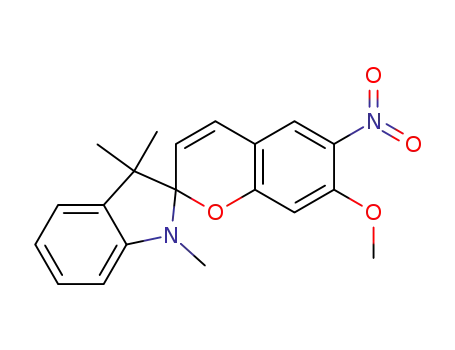 Molecular Structure of 6587-80-0 (1',3'-dihydro-7-methoxy-1',3',3'-trimethyl-6-nitrospiro[2H-1-benzopyran-2,2'-[2H]indole])