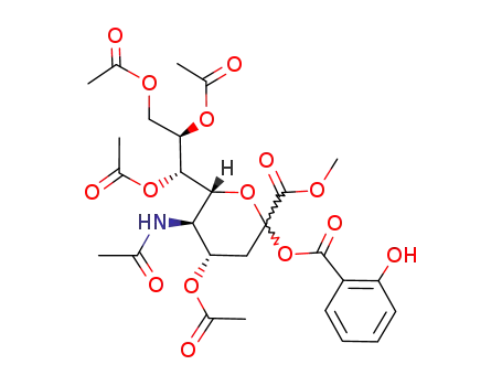 methyl 5-acetamido-4,7,8,9-tetra-O-acetyl-3,5-dideoxy-2-O-salicyoyl-D-galacto-2-nonulopyranoside