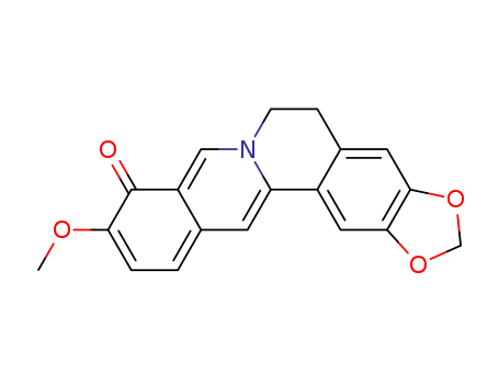 Benzo[g]-1,3-benzodioxolo[5,6-a]quinolizinium,5,6-dihydro-9-hydroxy-10-methoxy-, inner salt cas  6847-93-4