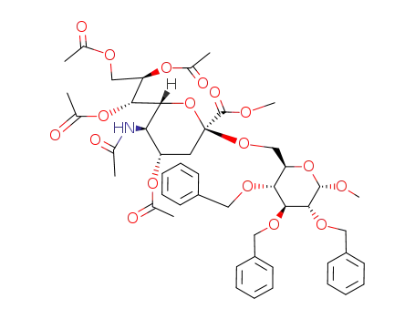 methyl O-<methyl(5-acetamido-4,7,8,9-tetra-O-acetyl-3,5-dideoxy-D-glycero-β-D-galacto-2-nonuropyranosyl)onate>-(2->6)-2,3,4-tri-O-benzyl-α-D-glucopyranoside