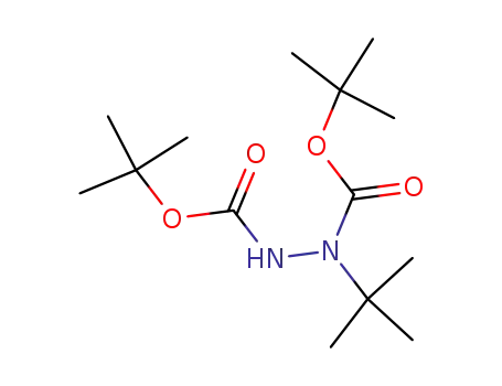 Molecular Structure of 93807-28-4 (di-tert-butyl 1-(tert-butyl)hydrazine-1,2-dicarboxylate)