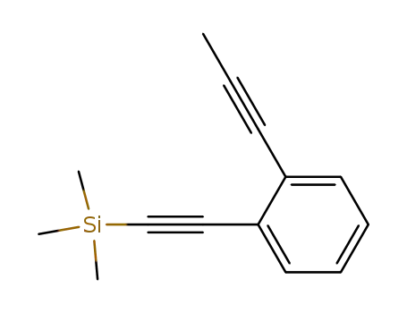 Molecular Structure of 849799-67-3 (Silane, trimethyl[[2-(1-propynyl)phenyl]ethynyl]-)