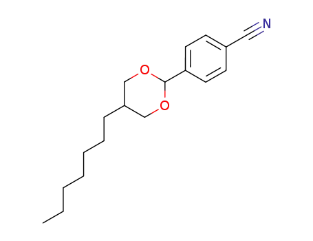 Molecular Structure of 74800-45-6 (4-(5-heptyl-1,3-dioxan-2-yl)benzonitrile)