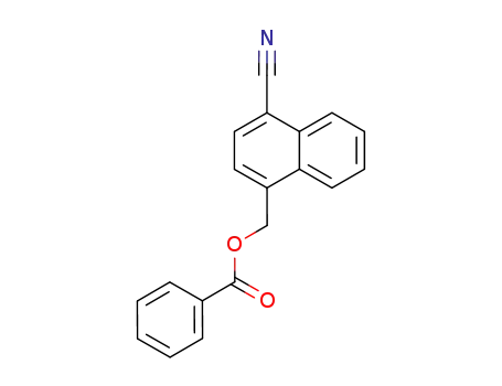 Molecular Structure of 145224-19-7 (1-Naphthalenecarbonitrile, 4-[(benzoyloxy)methyl]-)
