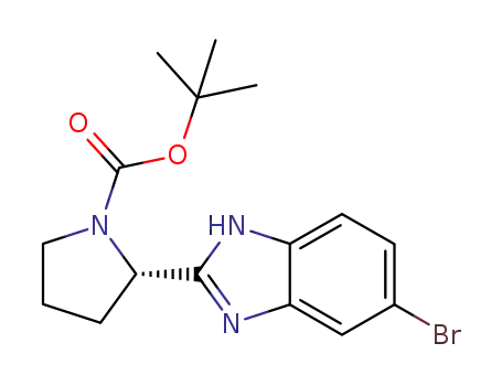 S-1-Pyrrolidinecarboxylic acid, 2-(6-bromo-1H-benzimidazol-2-yl)-, 1,1-dimethyleth
