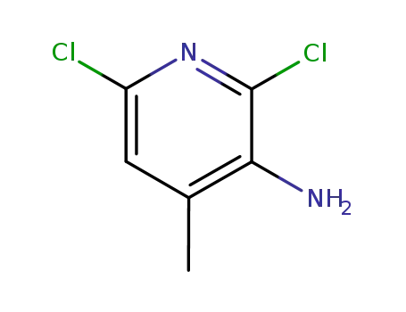Molecular Structure of 129432-25-3 (2,6-Dichloro-4-methyl-3-aminopyridine)