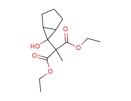 Molecular Structure of 71911-62-1 (6-<1,1-bis(ethoxycarbonyl)ethyl>bicyclo<3.1.0>hexan-6-ol)