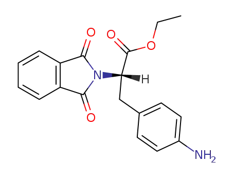 Molecular Structure of 74743-23-0 (4-Amino-L-phenyl-N-phthalylalanine ethyl ester)