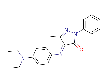 Molecular Structure of 117985-07-6 (4-Diethylamino-phenylimino-3-methyl-1-phenyl-2-pyrazolin-5-on)