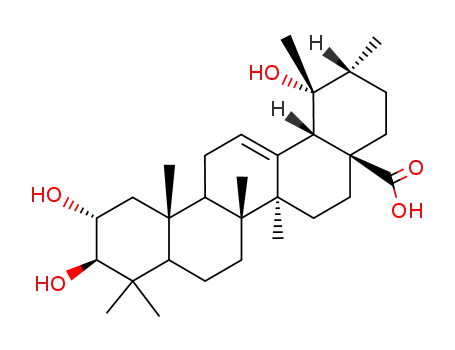 Molecular Structure of 13850-16-3 (2α,19α－Dihydroxyursolic acid)