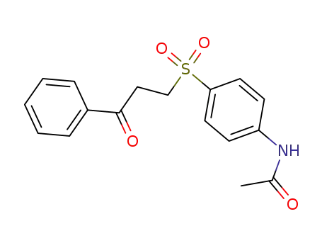 Molecular Structure of 87015-43-8 (acetic acid-[4-(3-oxo-3-phenyl-propane-1-sulfonyl)-anilide])