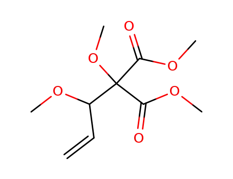 Molecular Structure of 89709-93-3 (Propanedioic acid, methoxy(1-methoxy-2-propenyl)-, dimethyl ester)