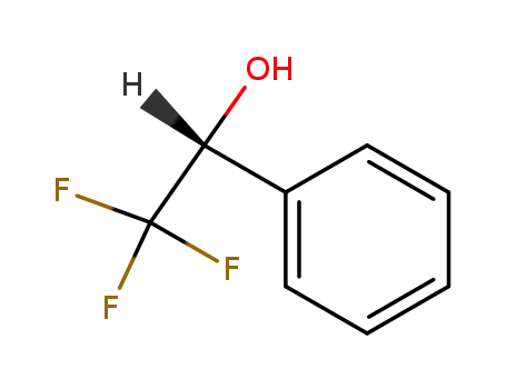 Molecular Structure of 10531-50-7 ((R)-(-)-ALPHA-(TRIFLUOROMETHYL)BENZYL ALCOHOL)