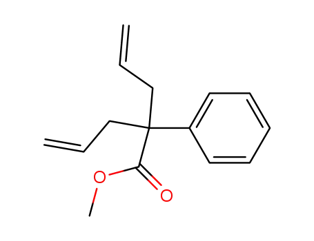 Molecular Structure of 242482-24-2 (methyl 2-phenyl-2-(prop-2-enyl)pent-4-enoate)