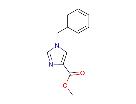 Molecular Structure of 74294-73-8 (1H-Imidazole-4-carboxylic acid, 1-(phenylmethyl)-, methyl ester)