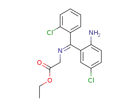 {[1-(2-Amino-5-chloro-phenyl)-1-(2-chloro-phenyl)-meth-(E)-ylidene]-amino}-acetic acid ethyl ester