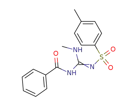Molecular Structure of 89880-00-2 (Benzamide,
N-[(methylamino)[[(4-methylphenyl)sulfonyl]amino]methylene]-)