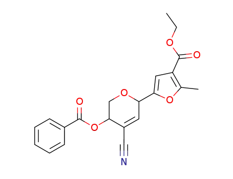 5-(4-O-benzoyl-3-cyano-2,3-dideoxy-β-D-glycero-pent-3-enopyranosyl)-3-ethoxycarbonyl-2-methylfuran