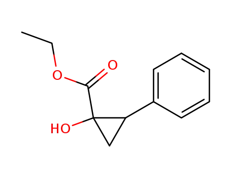 Molecular Structure of 91496-65-0 (1-Hydroxy-2-phenyl-cyclopropancarbonsaeure-ethylester)