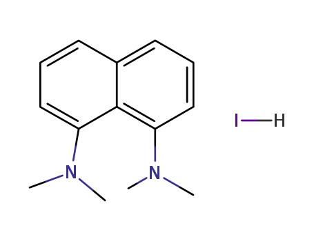 Molecular Structure of 88580-00-1 (1,8-bis(dimethylamino)naphthalene hydroiodide)
