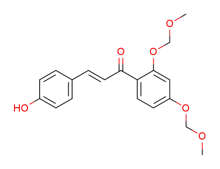 Molecular Structure of 184682-24-4 (2-Propen-1-one,
1-[2,4-bis(methoxymethoxy)phenyl]-3-(4-hydroxyphenyl)-, (E)-)
