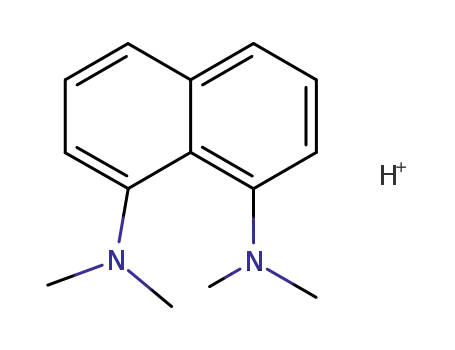 Molecular Structure of 69055-49-8 (protonated 1,8-bis(dimethylaamino)naphthalene)