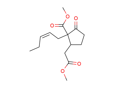 Cyclopentaneacetic acid, 2-(methoxycarbonyl)-3-oxo-2-(2-pentenyl)-,
methyl ester
