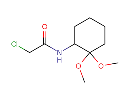 Molecular Structure of 78174-28-4 (2-Chloro-N-(2,2-dimethoxy-cyclohexyl)-acetamide)