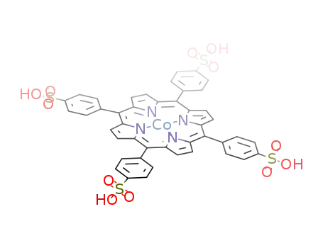 Molecular Structure of 72282-44-1 (cobalt(II) meso-5,10,15,20-(tetraphenyl-4-sulfonato)porphyrinato)