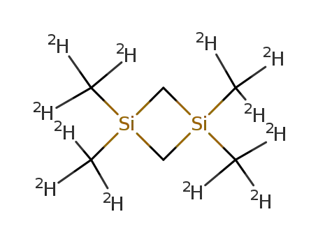 Molecular Structure of 76063-29-1 (1,1,3,3-tetra(perdeuteromethyl)-1,3-disilacyclobutane)