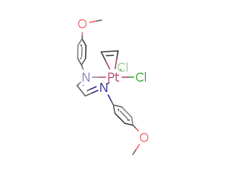 PtCl<sub>2</sub>(C<sub>6</sub>H<sub>4</sub>OMe-p)NCHCHN(C<sub>6</sub>H<sub>4</sub>OMe-p)(CH<sub>2</sub>CH<sub>2</sub>)