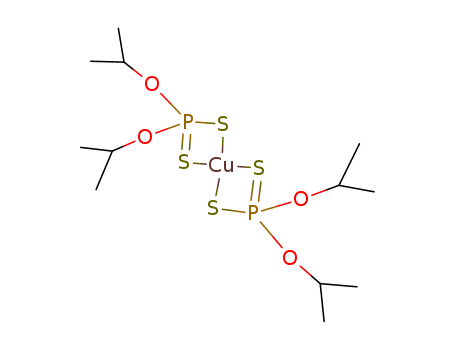 Copper,bis[O,O-bis(1-methylethyl) phosphorodithioato-kS,kS']-, (SP-4-1)-