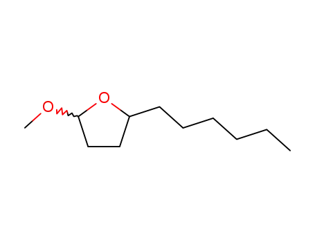 Molecular Structure of 66489-92-7 (Furan, 2-hexyltetrahydro-5-methoxy-)