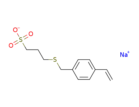 sodium 3-(4-vinyl-benzylsulfanyl)-propane-1-sulfonate