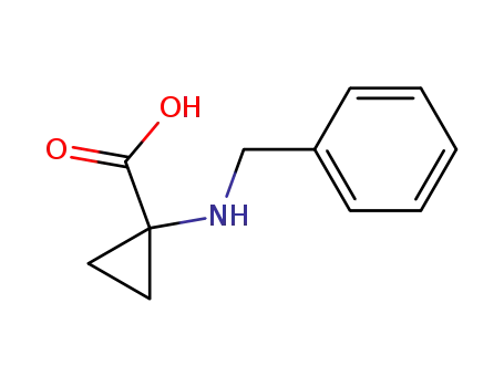 Molecular Structure of 119111-62-5 (Cyclopropanecarboxylic acid, 1-[(phenylmethyl)amino]- (9CI))