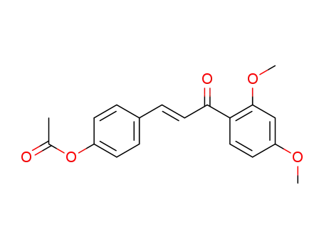 Molecular Structure of 651325-79-0 (2-Propen-1-one, 3-[4-(acetyloxy)phenyl]-1-(2,4-dimethoxyphenyl)-, (2E)-)