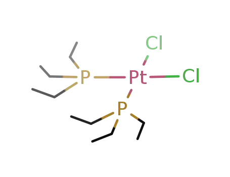 Molecular Structure of 13965-02-1 (CIS-DICHLOROBIS(TRIETHYLPHOSPHINE)PLATINUM(II))