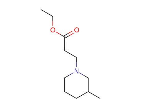 Molecular Structure of 70644-49-4 (ETHYL 3-METHYL-1-PIPERIDINEPROPIONATE, 95)