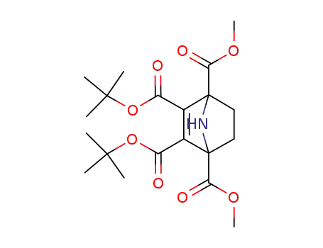Molecular Structure of 85597-90-6 (7-Aza-bicyclo[2.2.1]hept-2-ene-1,2,3,4-tetracarboxylic acid di-tert-butyl ester dimethyl ester)
