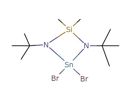 Molecular Structure of 119395-68-5 (1,3-di-t-butyl-2,2-dimethyl-4,4-dibromo-1,3,2,4-diazasilastannetidine)