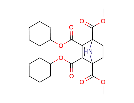 Molecular Structure of 85597-92-8 (7-Aza-bicyclo[2.2.1]hept-2-ene-1,2,3,4-tetracarboxylic acid dicyclohexyl ester dimethyl ester)