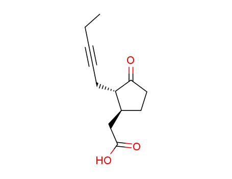 (2R*,3S*)-3-carboxymethyl-2-(2-pentynyl)cyclopentanone