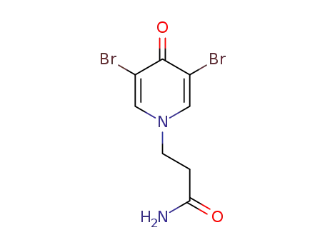 Molecular Structure of 141375-75-9 (3-(3,5-Dibromo-4-oxo-4H-pyridin-1-yl)-propionamide)