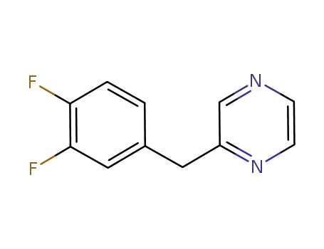 Molecular Structure of 1009309-81-2 (2-(3,4-difluorobenzyl)pyrazine)