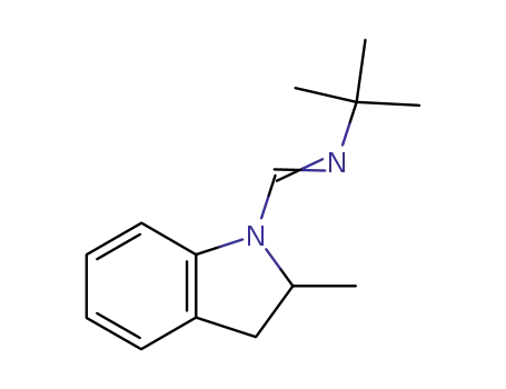tert-Butyl-[1-(2-methyl-2,3-dihydro-indol-1-yl)-meth-(E)-ylidene]-amine