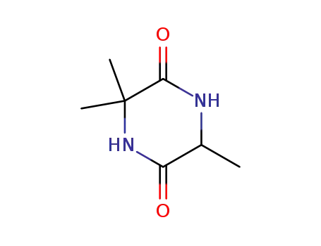 Molecular Structure of 66449-54-5 (2,5-Piperazinedione,3,3,6-trimethyl-(9CI))