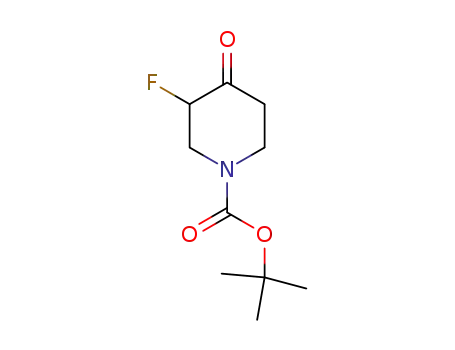 Molecular Structure of 211108-50-8 (TERT-BUTYL 3-FLUORO-4-OXOPIPERIDINE-1-CARBOXYLATE)