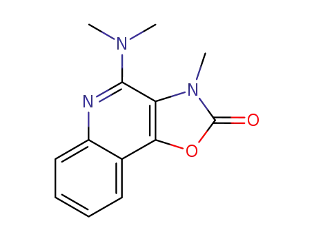 Molecular Structure of 104953-90-4 (4-Dimethylamino-3-methyl-3H-oxazolo[4,5-c]quinolin-2-one)