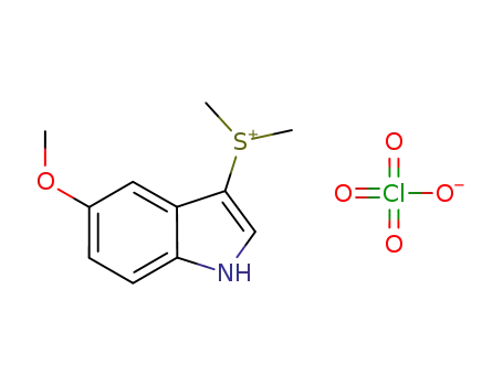 Molecular Structure of 1440957-17-4 ((5-methoxyindol-3-yl)dimethylsulfonium perchlorate)