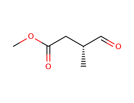 Molecular Structure of 125137-08-8 ((R)-3-Methyl-4-oxo-butyric acid methyl ester)